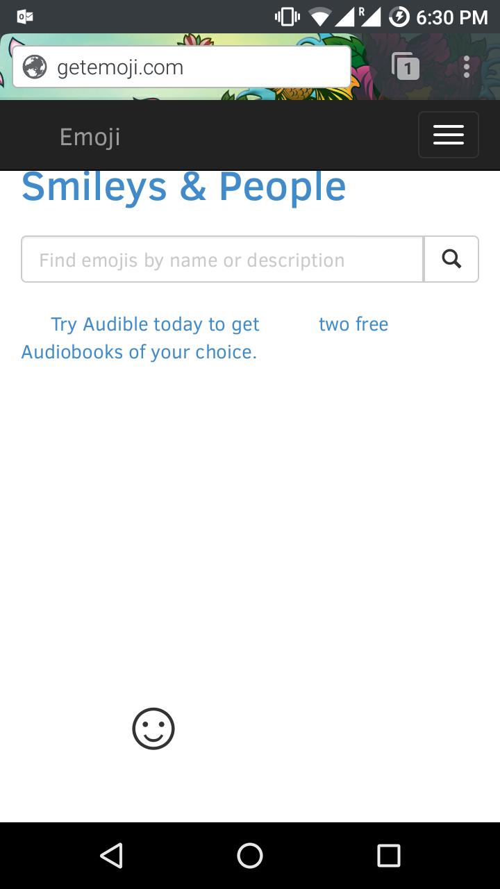 Screenshot of the site issue