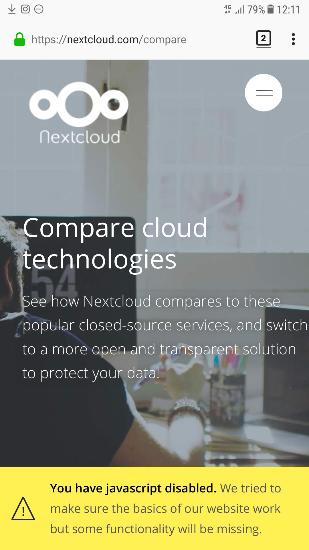 nextcloud.com - design is broken · Issue #17430 · webcompat/web-bugs ...