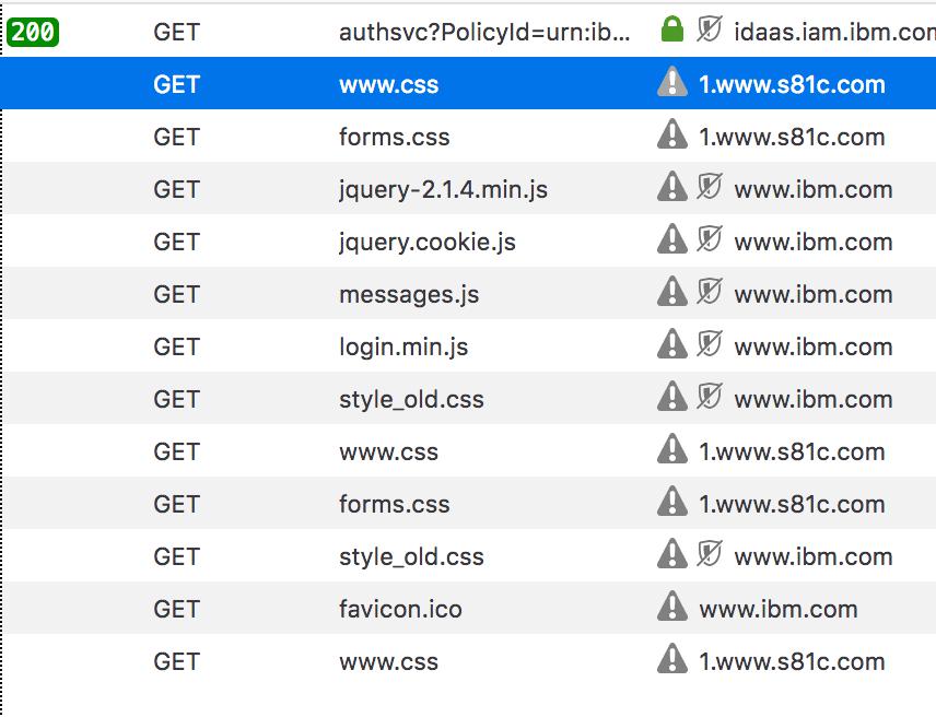 idaas.iam.ibm.com - Page content is not loaded · Issue #18584 ...