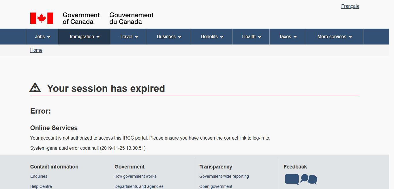 onlineservicesservicesenligne.cic.gc.ca site is not usable · Issue