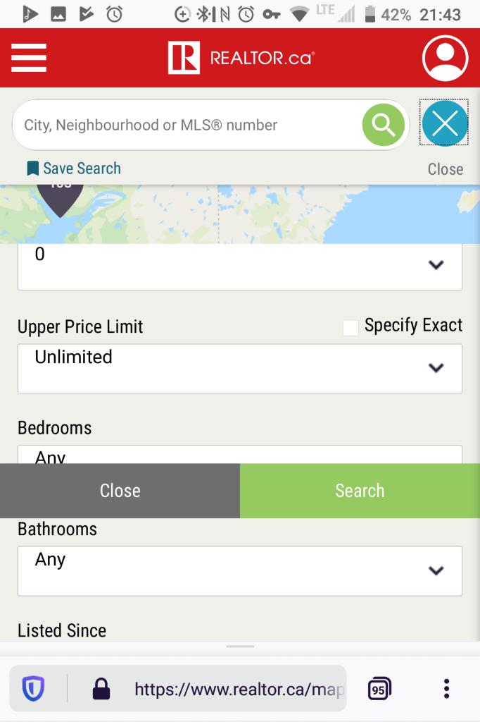 www.realtor.ca - Page is displayed with overlapping elements · Issue ...