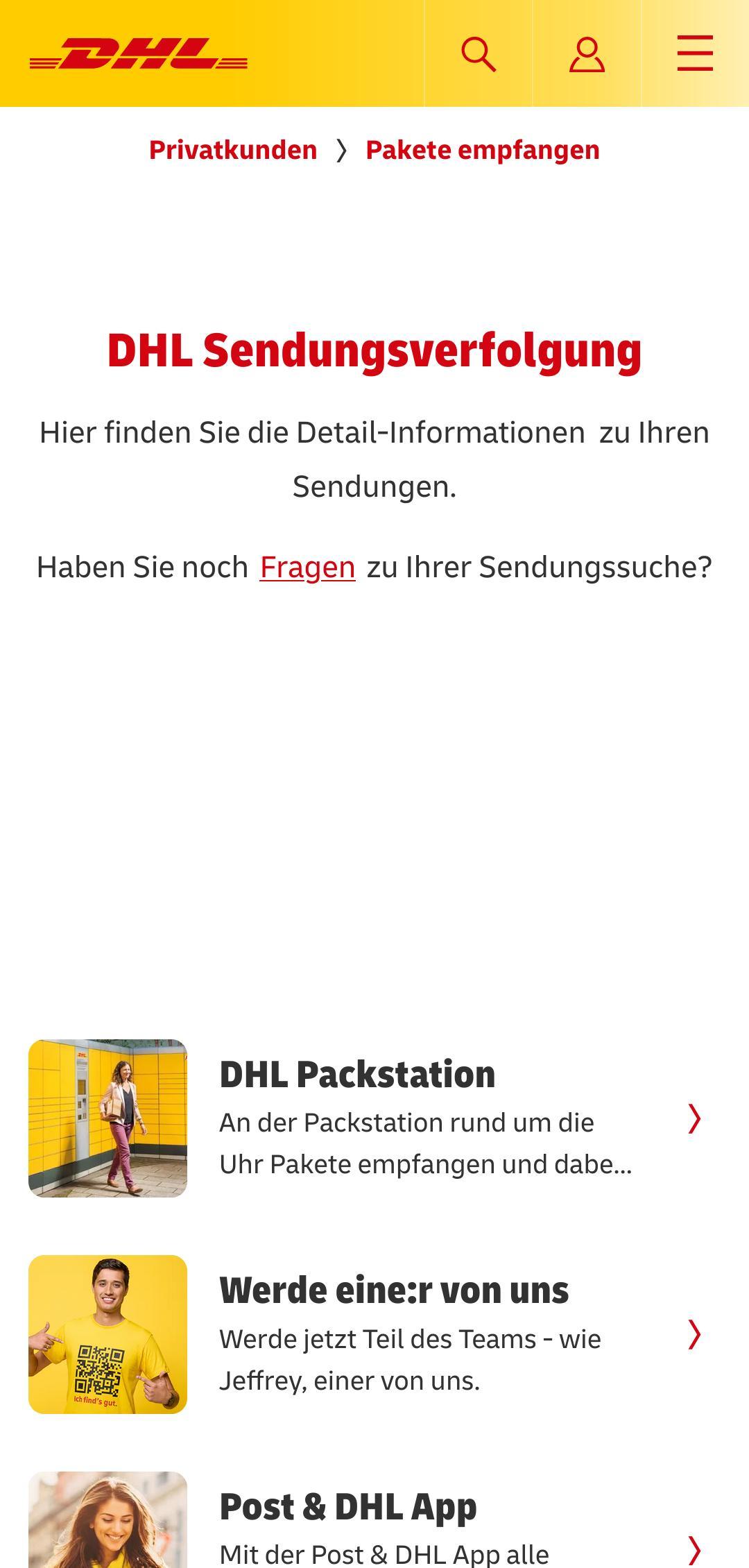 www.dhl.de Page keeps reloading · Issue 114425 ·