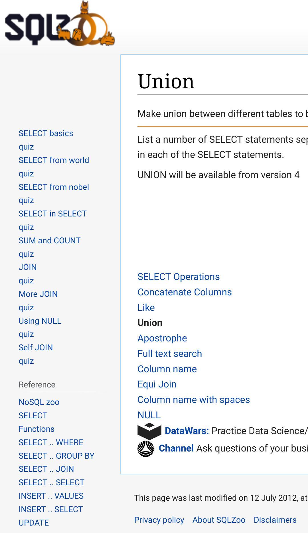 Sqlzoo site is not usable issue 128680 webcompat web bugs