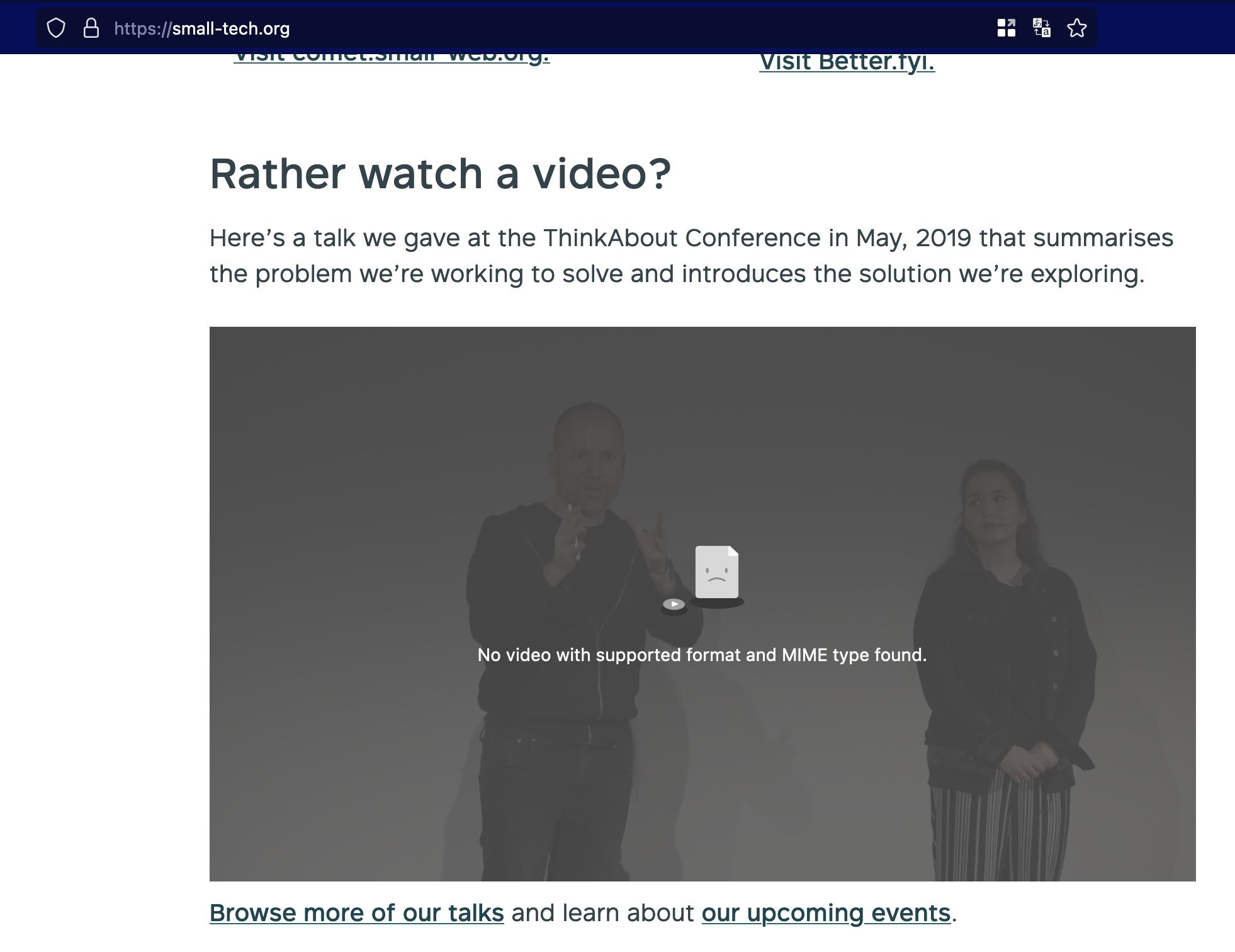 Small Tech Org Video Or Audio Doesn T Play Issue 121764 Small Tech Org Video Or Audio Doesn T Play Issue 121764